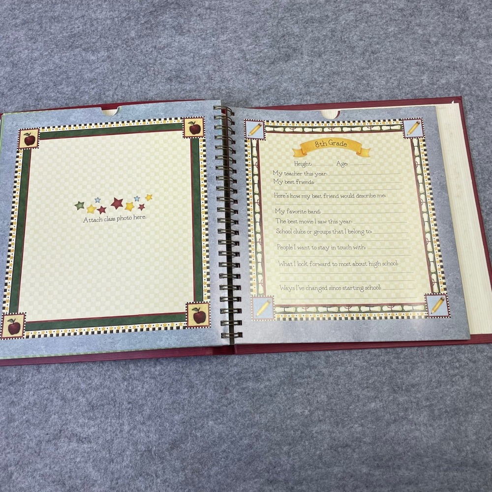 2005 Debbie Mumm School Days Keepsake Memory Pocket Album K-12 Red Scrapbook - Picture 14 of 16